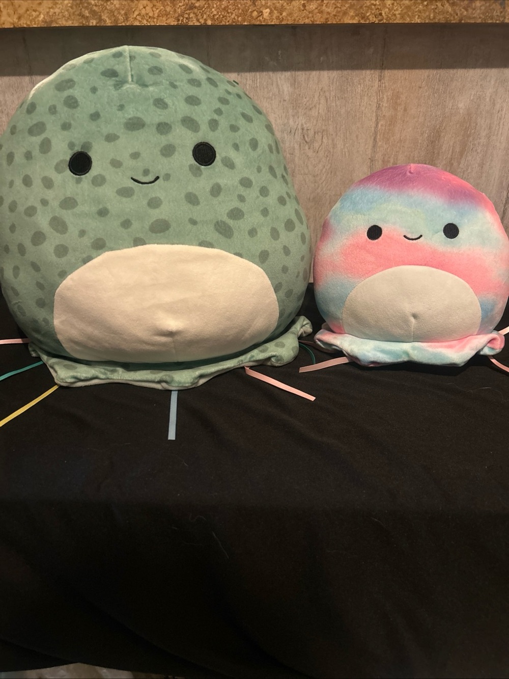 Squishmallows 12” Forina Jellyfish & 8” Krisa Jellyfish